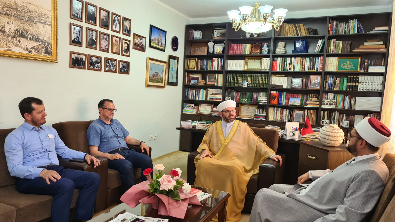 Mufti Didmar Faja visits the office of the Religious Affairs of Shkoder, Albania